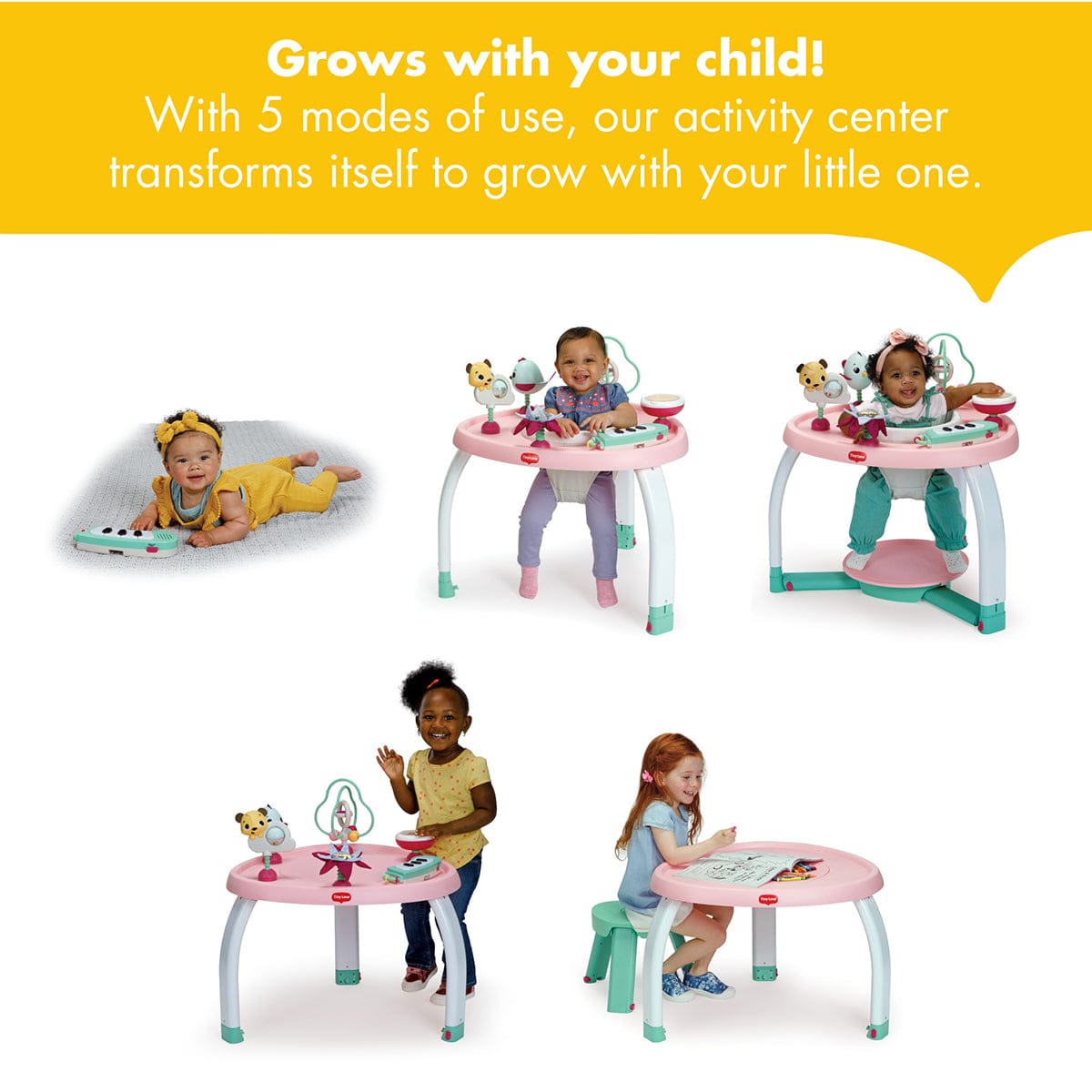 Tiny Love 5-in-1 Here I Grow Stationary Activity Center - Tiny Princess Tales - WA111FJJ