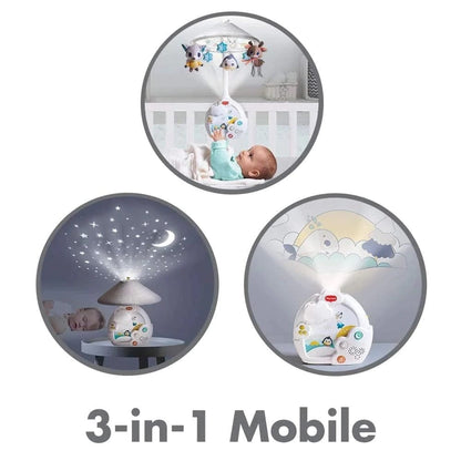 Tiny Love Magical Tales Magical Night Black & White 3-in-1 Projector Mobile - TO072FGO