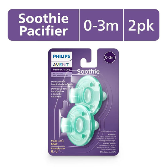 Avent Soothie 0-3m, Green / Green, 2 pack - SCF190-01