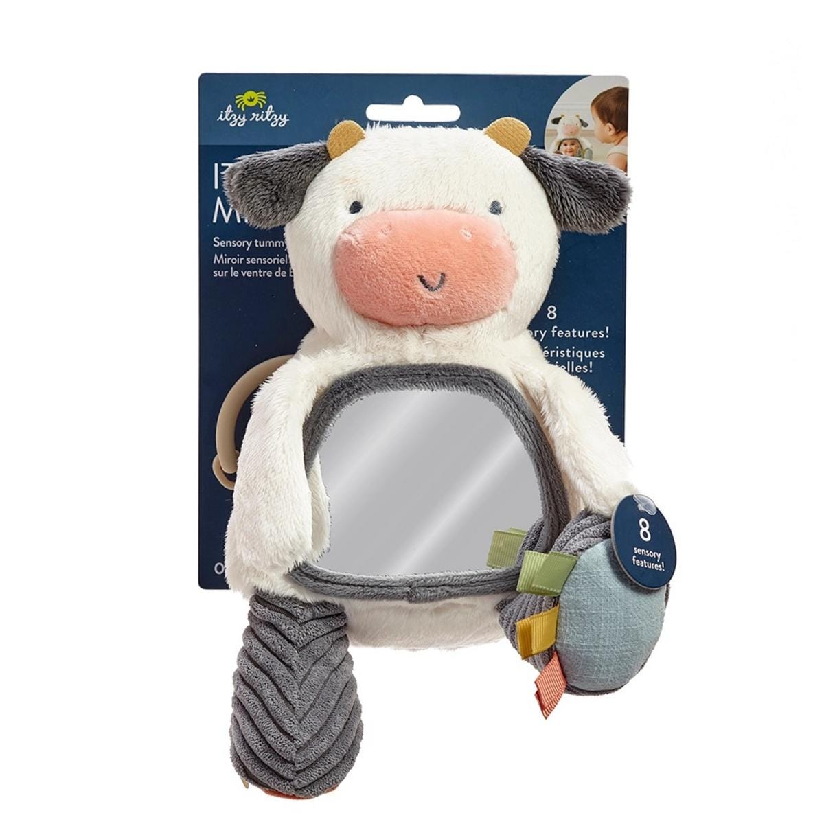 Itzy Ritzy Itzy Bitzy Mirror Sensory Tummy Time Mirror - Carmen the Cow - 306601562