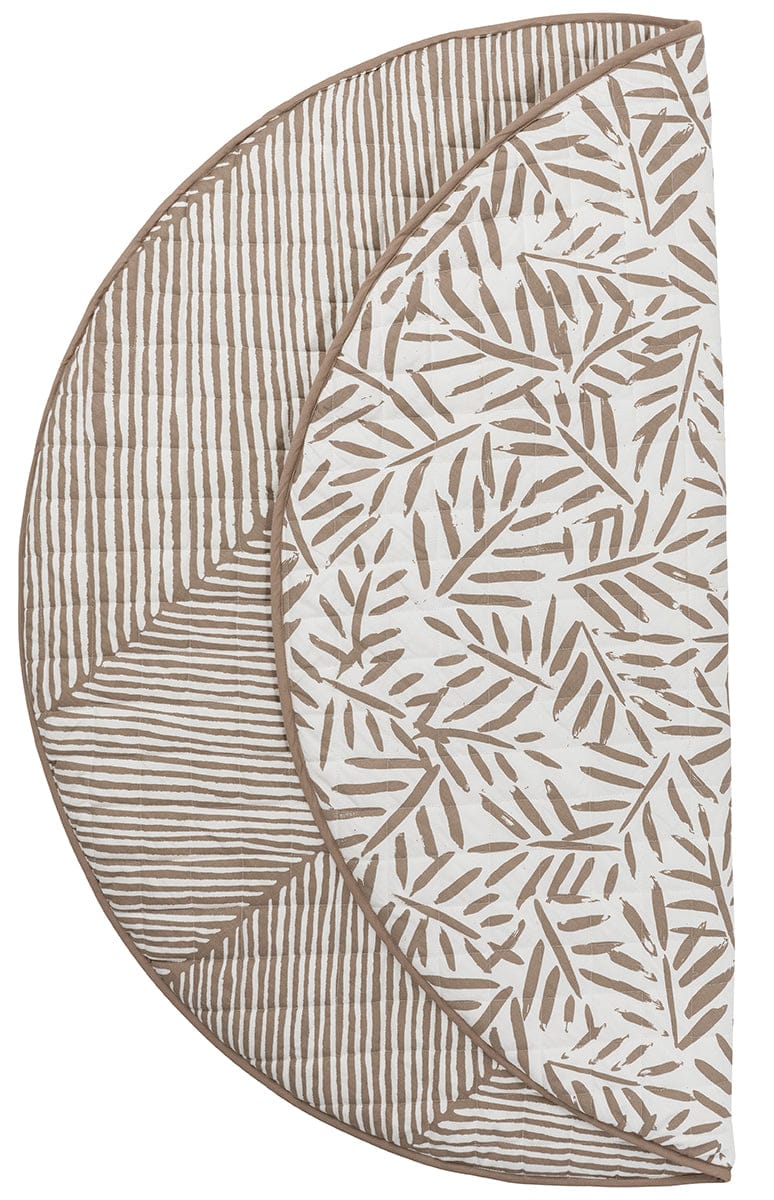 Toddlekind Quilted Cotton Reversible Playmat - Tan - 4260620339096