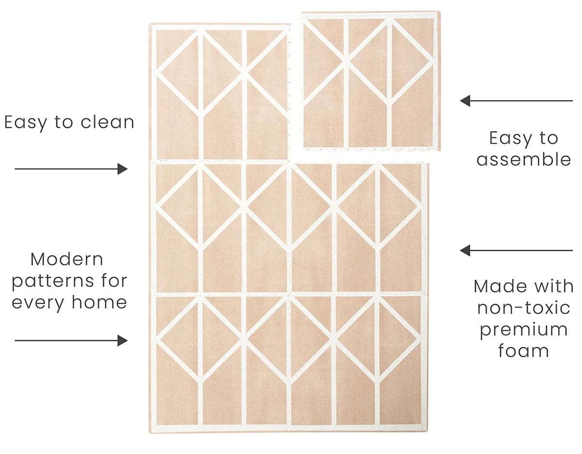 Toddlekind Printed Foam Puzzle Playmat - Nordic - Clay - 4260620339577