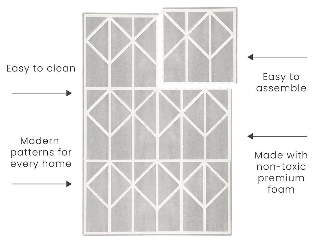 Toddlekind Printed Foam Puzzle Playmat - Nordic - Pebble - 4260620330024