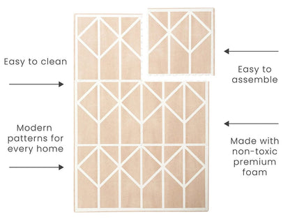 Toddlekind Printed Foam Puzzle Playmat - Nordic - Petroleum - 4260620330017