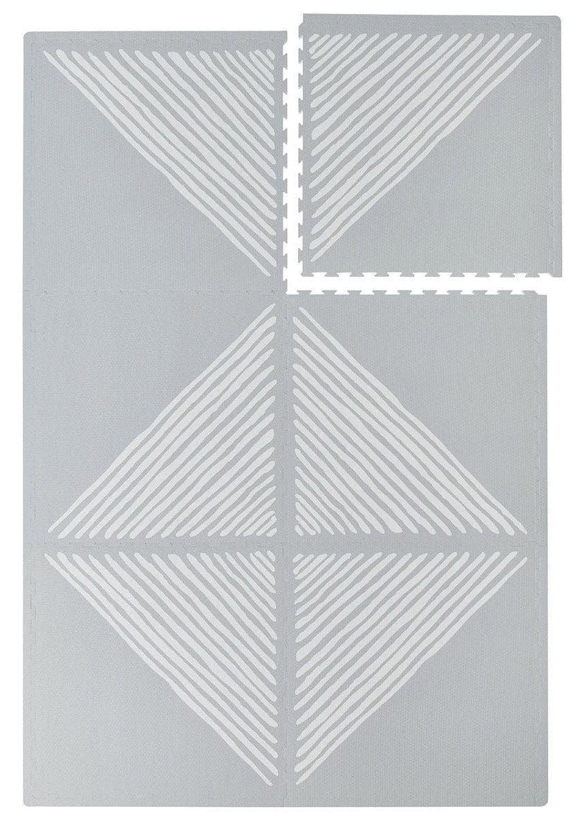 Toddlekind Printed Foam Puzzle Playmat - Sandy Lines - Stone - 4260620339065