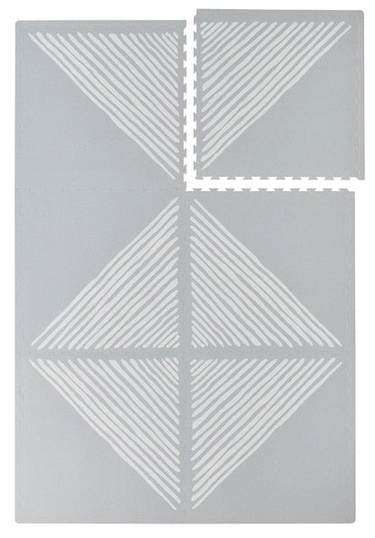 Toddlekind Printed Foam Puzzle Playmat - Sandy Lines - Stone - 4260620339065