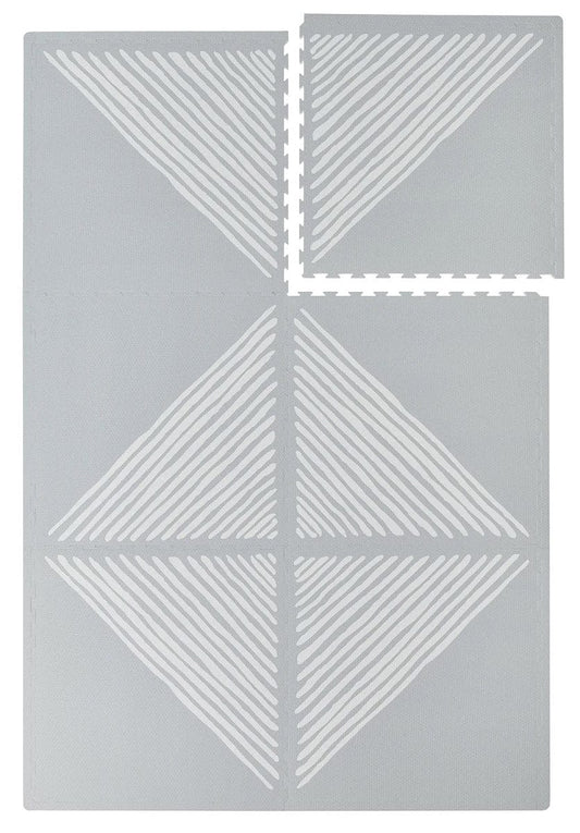 Toddlekind Printed Foam Puzzle Playmat - Sandy Lines - Stone - 4260620339065