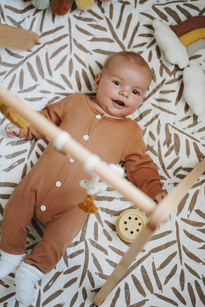 Toddlekind Quilted Cotton Reversible Playmat - Tan - 4260620339096