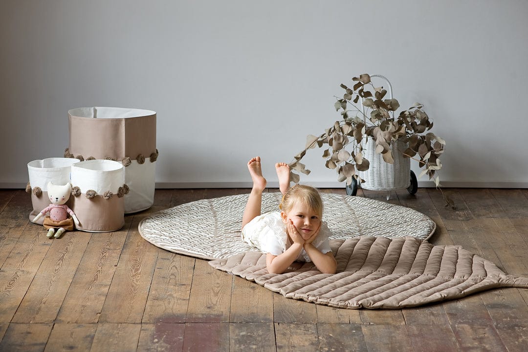 Toddlekind Quilted Cotton Reversible Playmat - Tan - 4260620339096