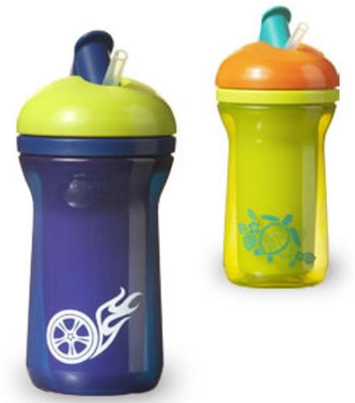 Tommee Tippee Explora Easiflow 9 oz Straw Cup, 2 Pack - Dark Blue/Green