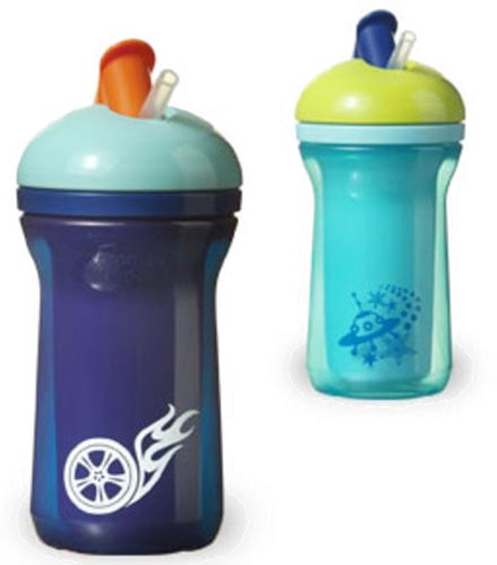 Tommee Tippee Explora Easiflow 9 oz Straw Cup, 2 Pack - Dark Blue/Teal - 546026-DBTL