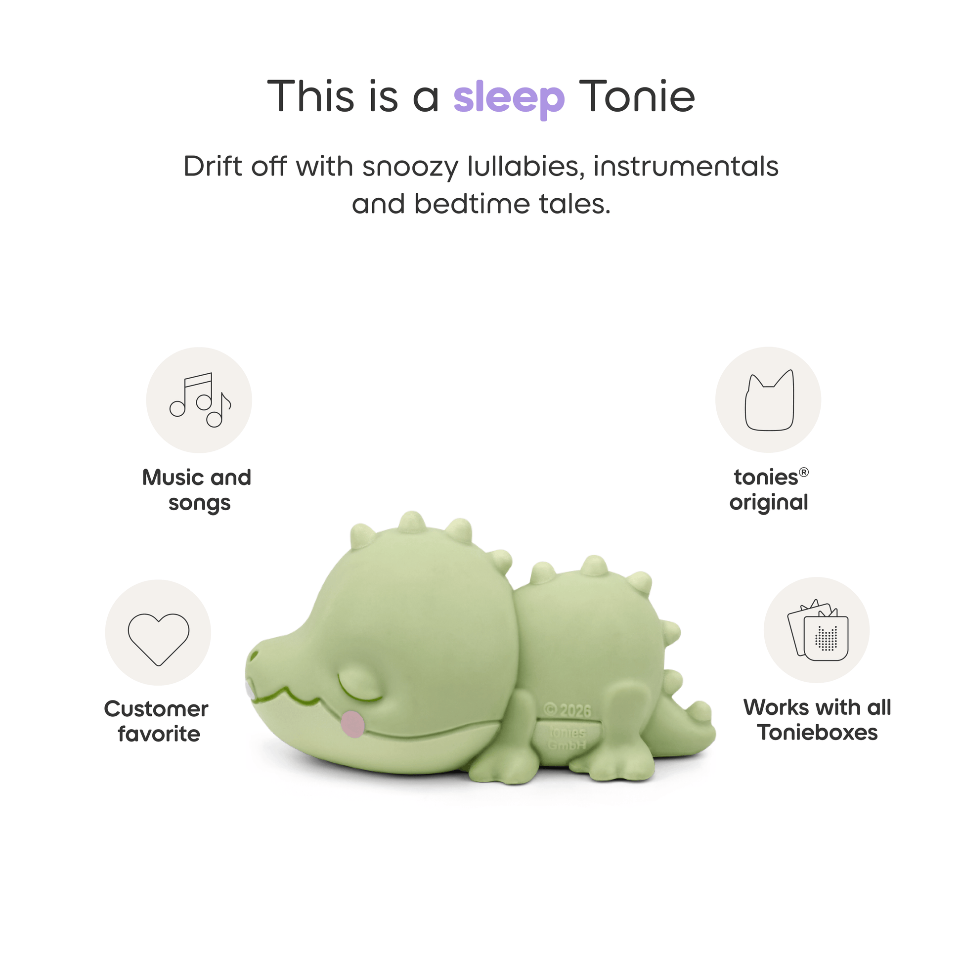 Tonies Sleepy Crocodile Bedtime Story Audio Character (3y+) - 11002386