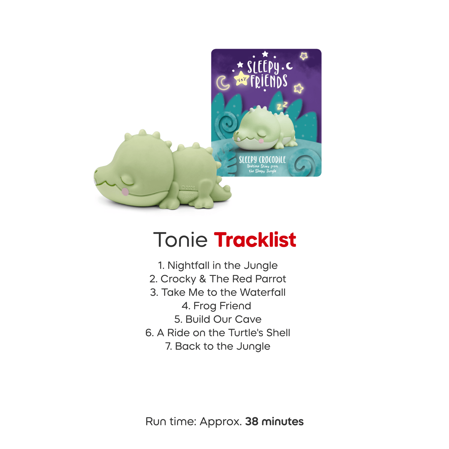 Tonies Sleepy Crocodile Bedtime Story Audio Character (3y+) - 11002386