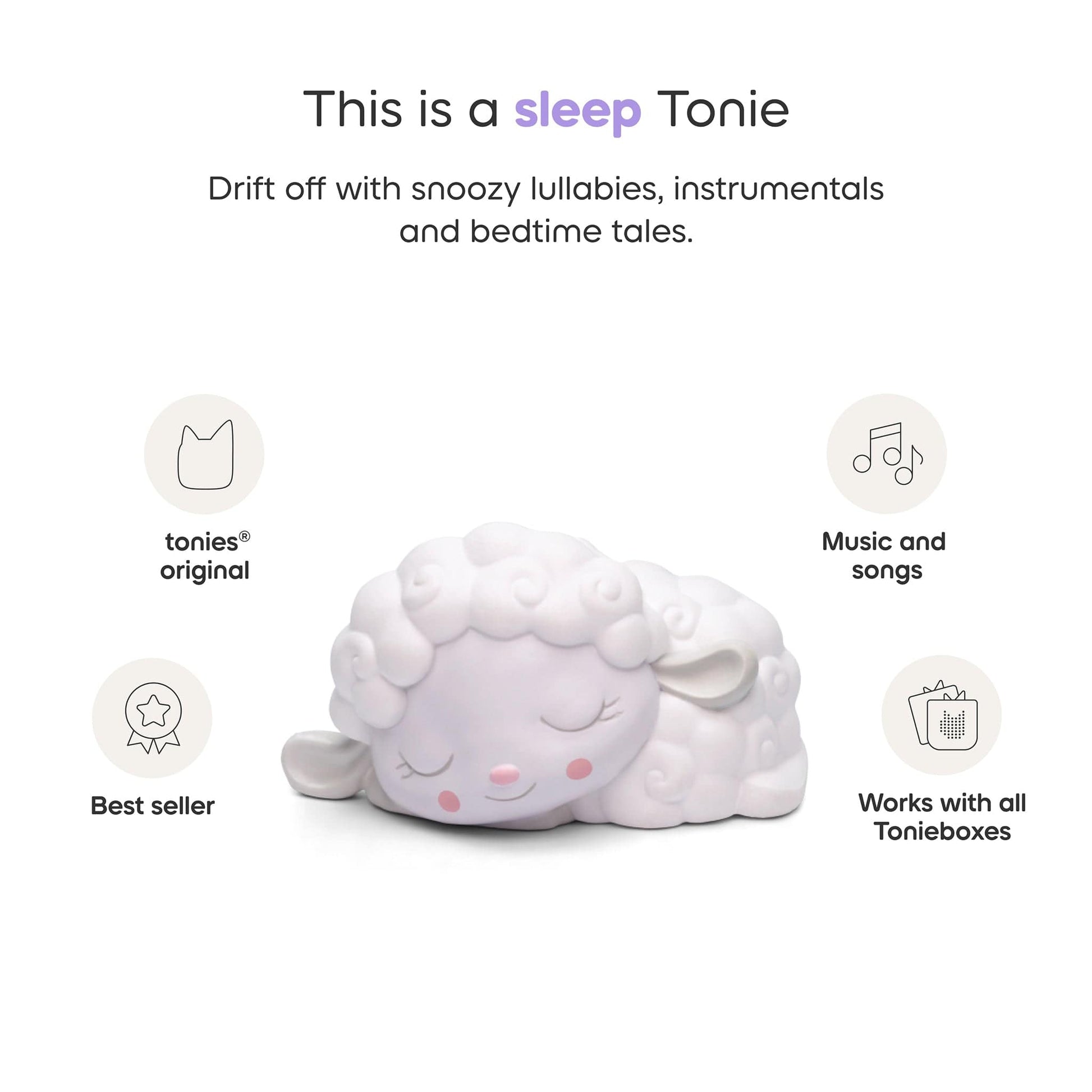 Tonies Sleepy Friends: Lullaby Melodies with Sleepy Sheep Audio Character (1y+) - 10001345