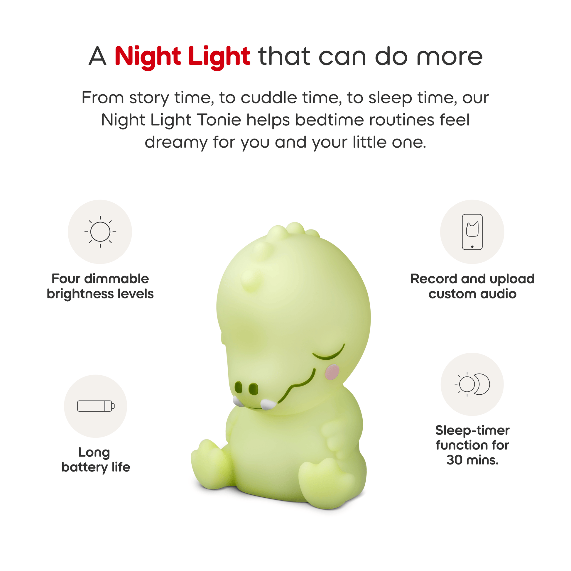 Tonies Sleepy Friends Sleepy Crocodile Night Light Audio Character (3y+) - 11003892