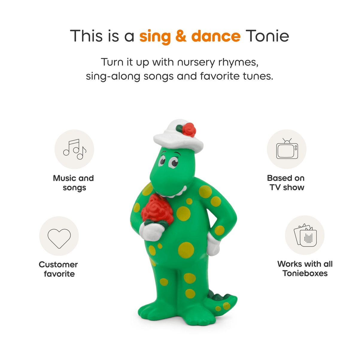 Dorothy the Dinosaur Tonie figure with music and TV show features