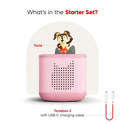 Tonies Toniebox 2 Starter Set - Playtime Puppy (Cloud Pink) - 11003121