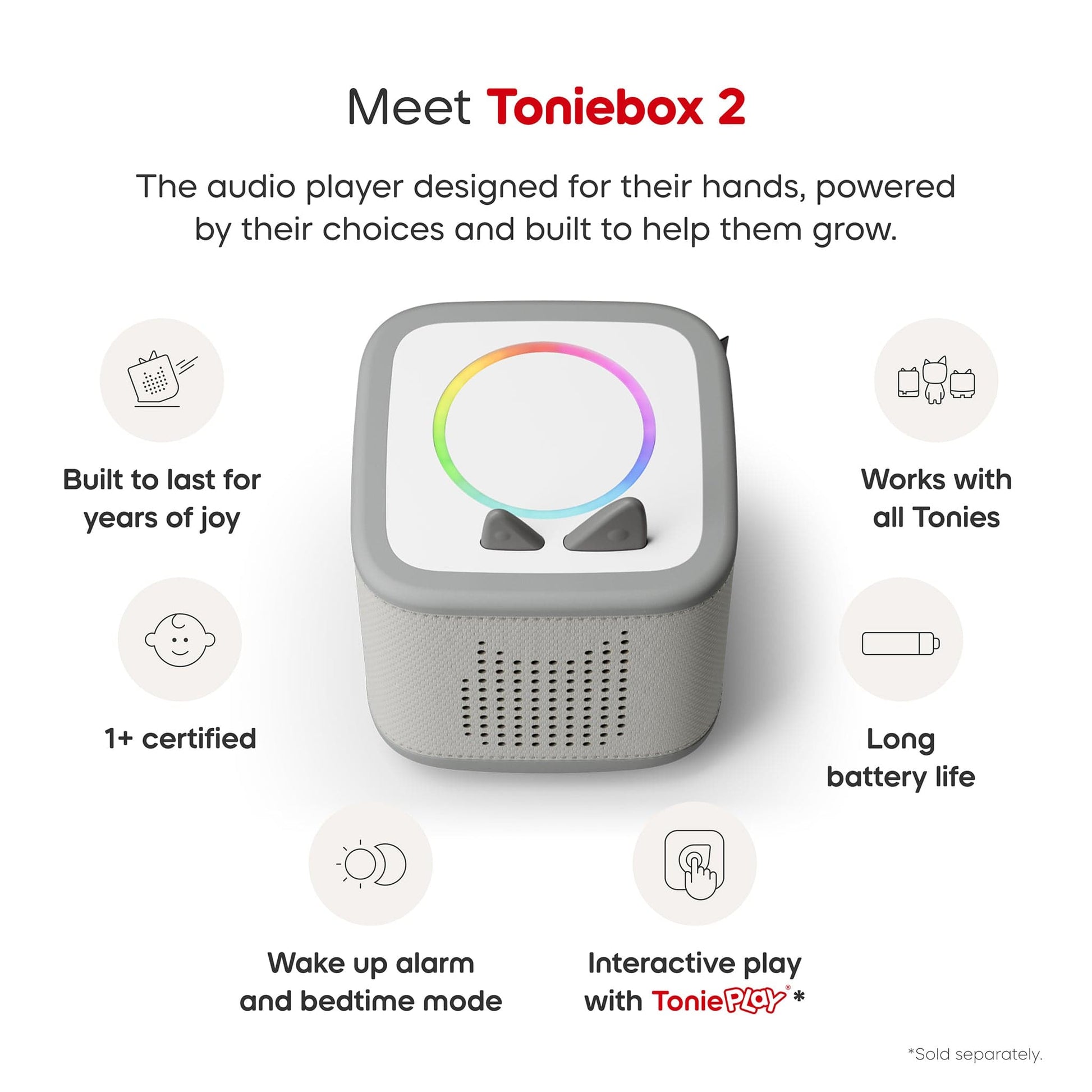 Tonies Toniebox 2 Starter Set - Playtime Puppy (Moon Gray) - 11003124