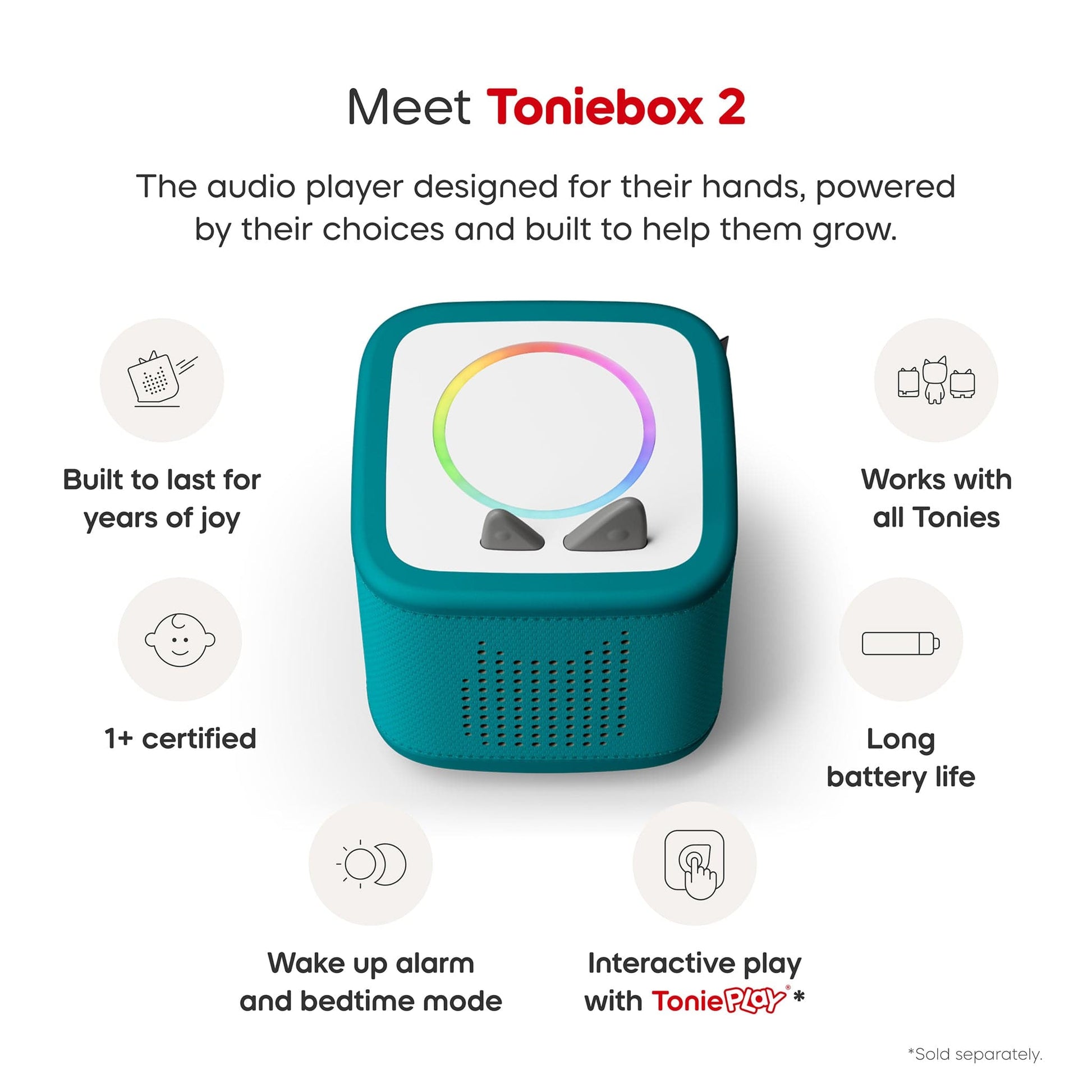 Tonies Toniebox 2 Starter Set - Playtime Puppy (Tropical Teal) - 11003123