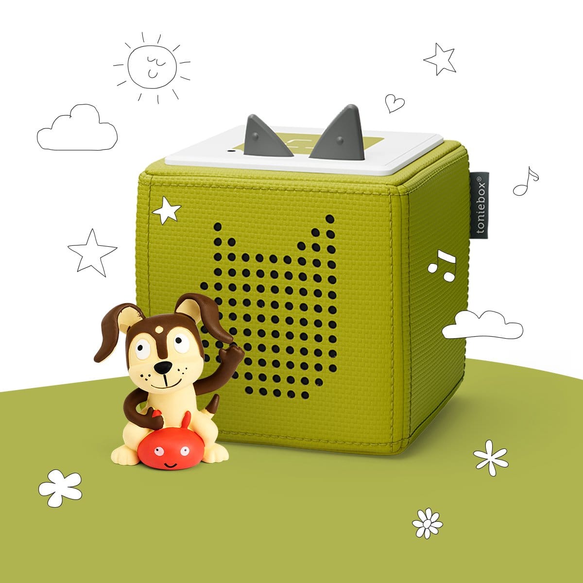 Tonies Toniebox Playtime Puppy Starter Set - Green with Audio Character (3y+) - 10000765
