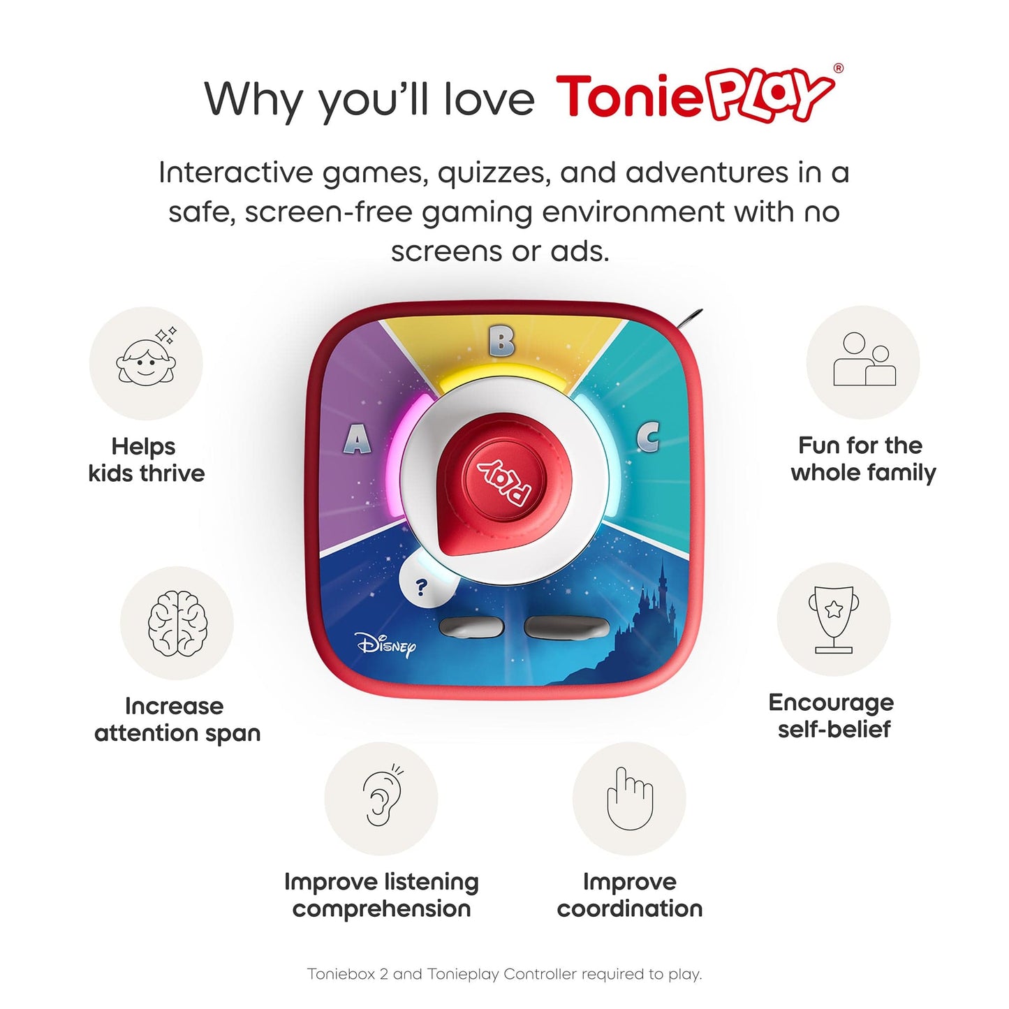 Tonies Tonieplay Game & Controller Set: Disney Quiz Kingdom - 11002954