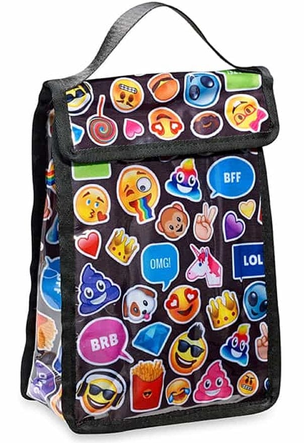 Top Trenz Insulated Snack Bag - Black Emojicon Funk - SNB4-BL-FUNK