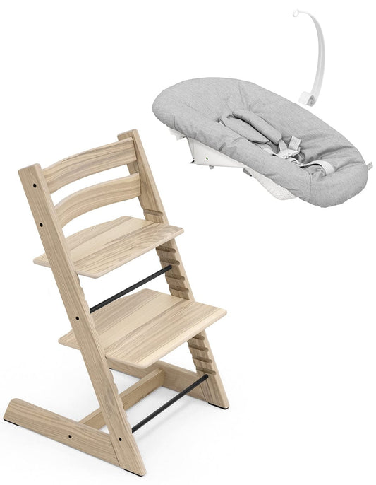 Tripp Trapp Chair + Newborn Set Bundle - Ash Natural