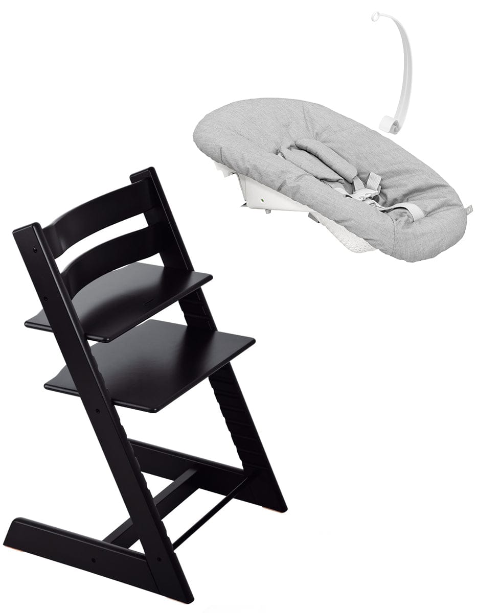 Tripp Trapp Chair + Newborn Set Bundle - Black - 528903-526301