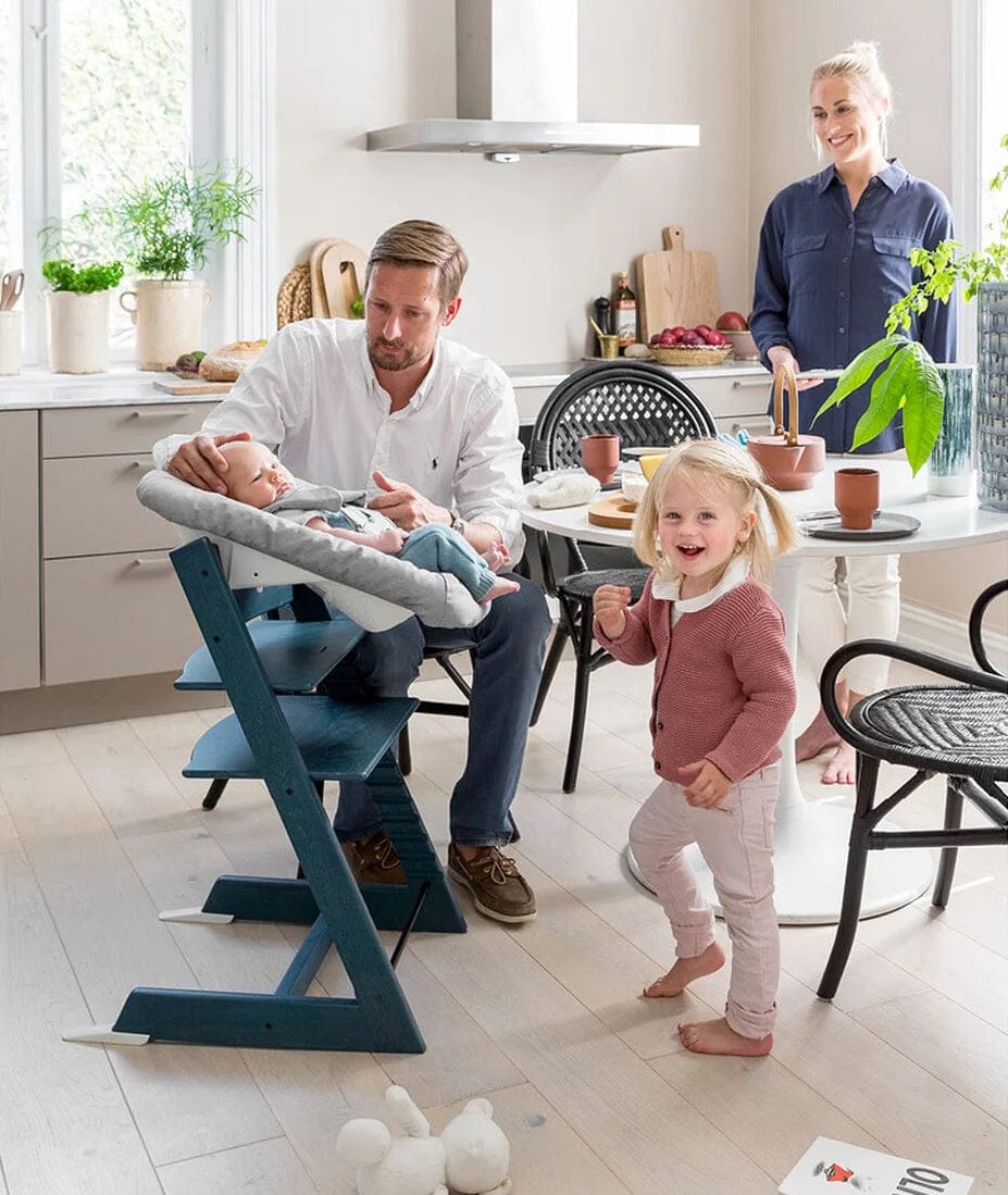 Tripp Trapp Chair + Newborn Set Bundle - Fjord Blue - 528921-526301