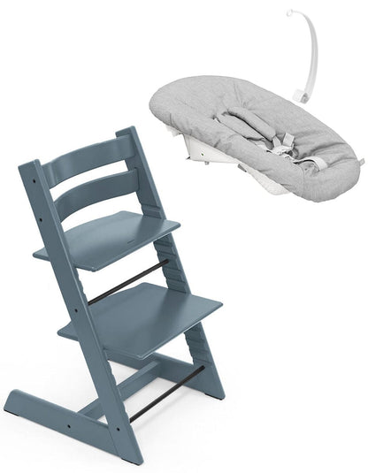 Tripp Trapp Chair + Newborn Set Bundle - Fjord Blue - 528921-526301