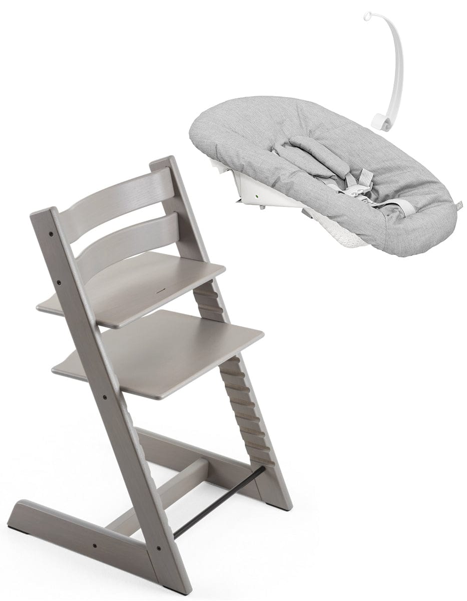 Tripp Trapp Chair + Newborn Set Bundle - Oak Greywash