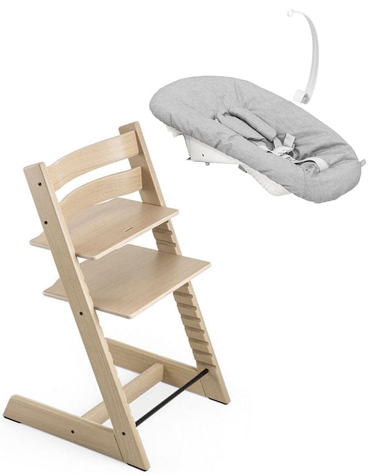 Tripp Trapp Chair + Newborn Set Bundle - Oak White