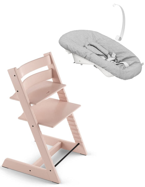 Tripp Trapp Chair + Newborn Set Bundle - Serene Pink – Albee Baby