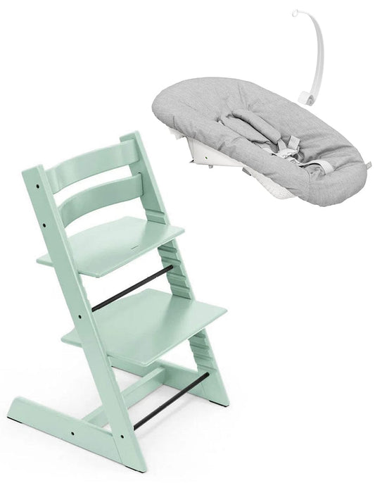 Tripp Trapp Chair + Newborn Set Bundle - Soft Mint