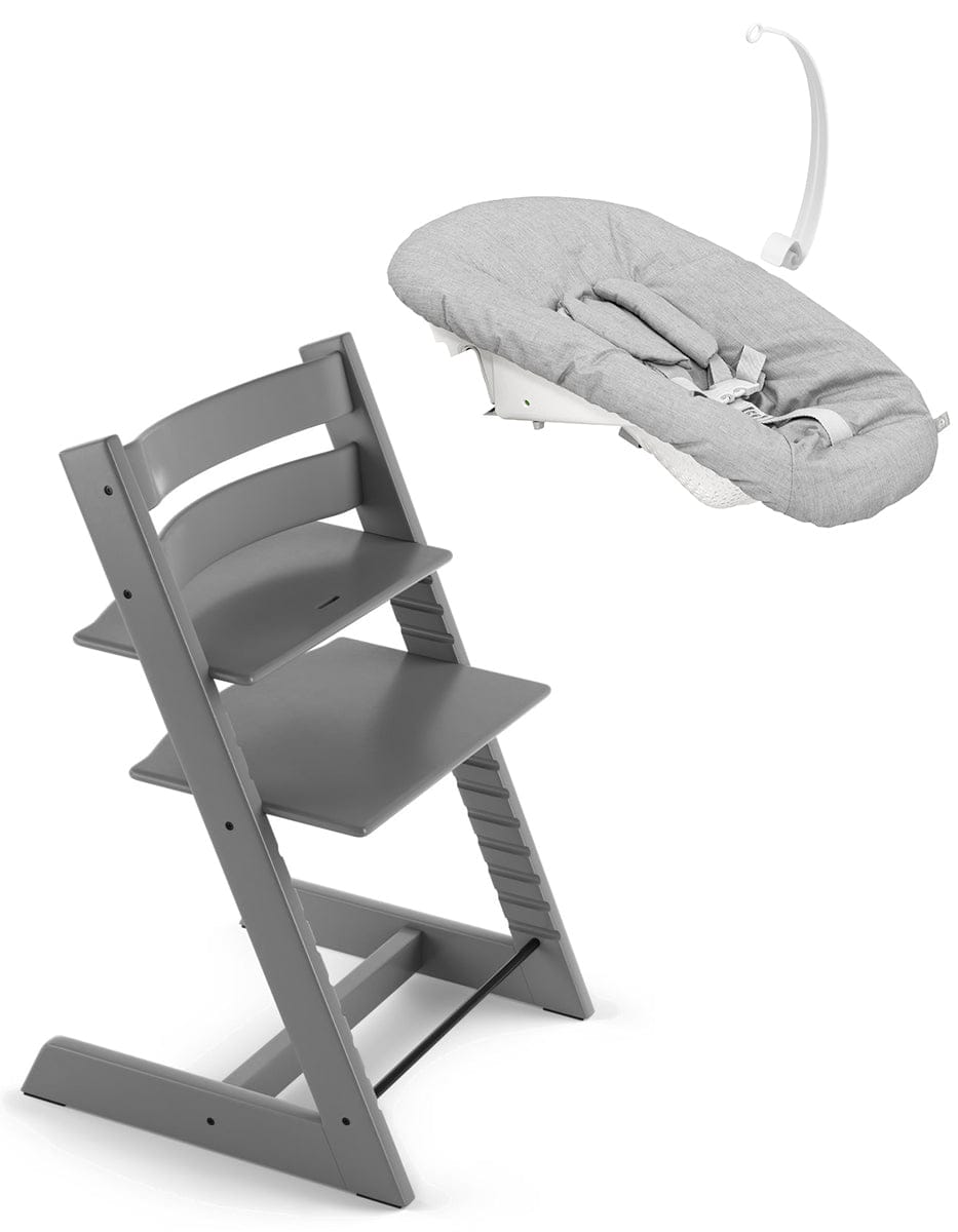 Tripp Trapp Chair + Newborn Set Bundle - Storm Grey - 528908-526301