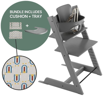 Tripp Trapp Complete High Chair Bundle - Storm Grey / Robot Grey