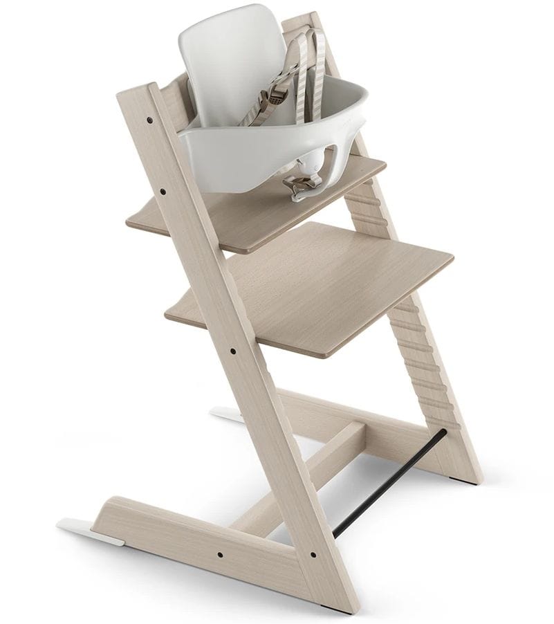 Tripp Trapp Complete High Chair Bundle - Whitewash / Robot Grey