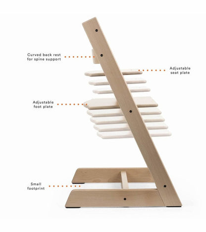 Tripp Trapp High Chair and Cushion with Stokke Tray - Natural / Into the Deep