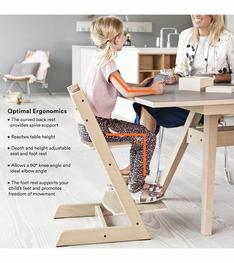 Tripp Trapp High Chair and Cushion with Stokke Tray - Natural / Into the Deep