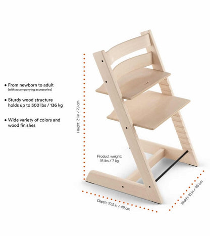 Tripp Trapp High Chair and Cushion with Stokke Tray -- Storm Grey / Into the Deep - 586400