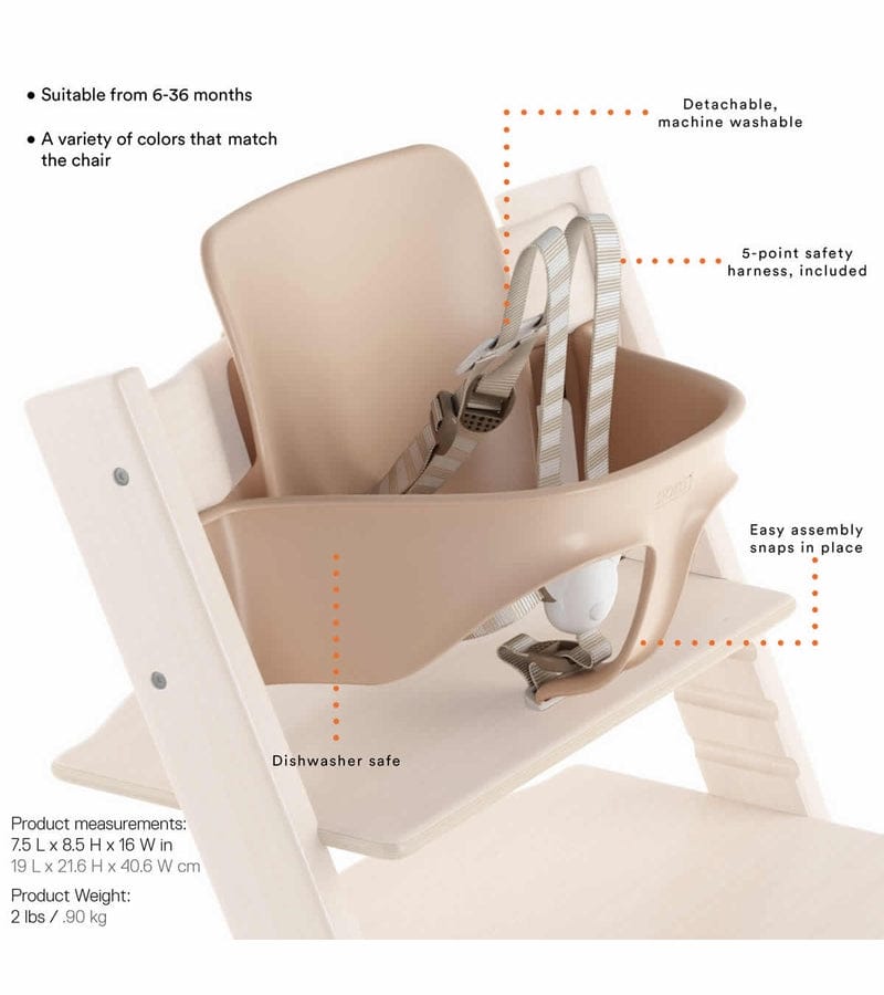 Tripp Trapp High Chair and Cushion with Stokke Tray -- Storm Grey / Into the Deep - 586400