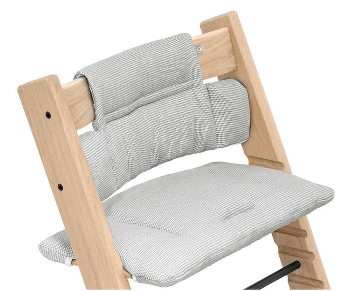 Tripp Trapp High Chair and Cushion with Stokke Tray -- Storm Grey / Nordic Grey - 622200