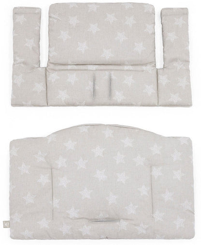 Tripp Trapp High Chair and Cushion with Stokke Tray - White / Stars Silver - 580900