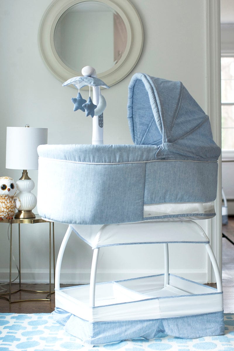 TruBliss Sweetli Deluxe Bassinet - Chambray - BA302-CBY