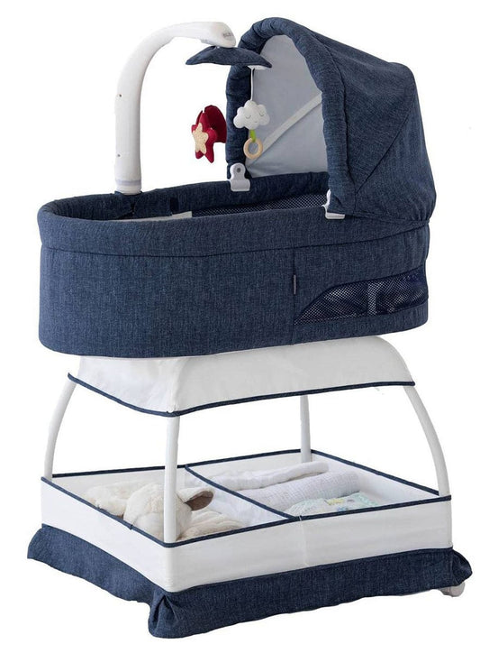 TruBliss Sweetli Nurture Bassinet - Denim Melange - BA601-DM