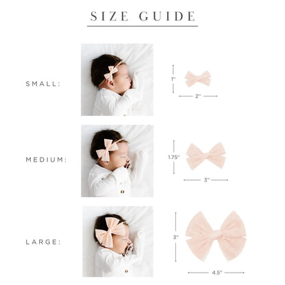Lou Lou & Company Tulle Bow Headband - Ivory Dot (Large)
