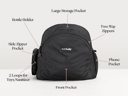 Tushbaby Hip Seat Carrier - Black - TB-BLACK
