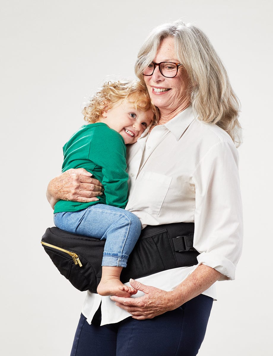 Tushbaby Hip Seat Carrier - Black / Gold - TB-BLACK-GOLD