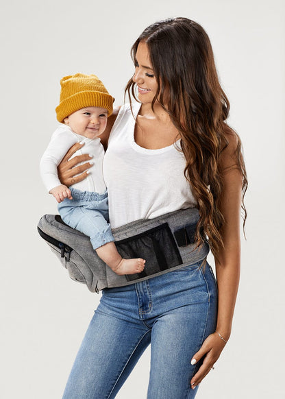 Tushbaby Hip Seat Carrier - Grey - tb-grey
