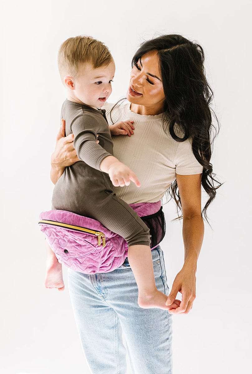 Tushbaby Hip Seat Carrier, Velvet - Orchid - TB-VELVET-ORCHID